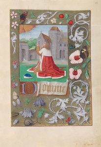 Izabella katolikus királyné, spanyol királynő órái: Fol. 200r, David, c. 1500. alkotó: Master of the First Prayerbook of Maximillian