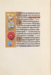 Izabella katolikus királyné, spanyol királynő órái: Fol. 21v, c. 1500. alkotó: Master of the First Prayerbook of Maximillian