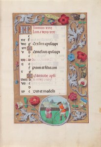 Izabella katolikus királynő, Spanyolország királynőjének órái:  Fol. 7r, június alkotó: Master of the First Prayerbook of Maximillian