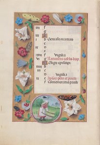 Izabella katolikus királyné, spanyol királynő órái: Fol. 7v, június, c. 1500. alkotó: Master of the First Prayerbook of Maximillian