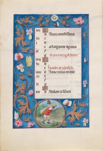 Izabella katolikus királyné, spanyol királynő órái: Fol. 8v, július, c. 1500. alkotó: Master of the First Prayerbook of Maximillian