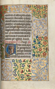 Órakönyv Rouen használata: fol. 110r, mise a halottakért kezdetben, c. 1470.