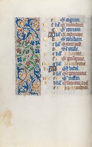 Órakönyv Rouen használata: fol. 11v, c. 1470. alkotó: Master of the Geneva Latini