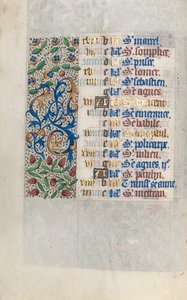 Órakönyv Rouen használata: fol. 1v, c. 1470.