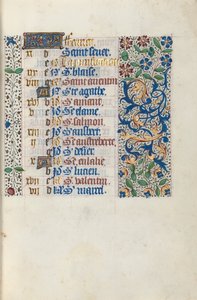 Órakönyv Rouen használata: fol. 2r, c. 1470. alkotó: Master of the Geneva Latini