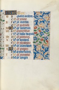 Órakönyv Rouen használata: fol. 3r, c. 1470. alkotó: Master of the Geneva Latini