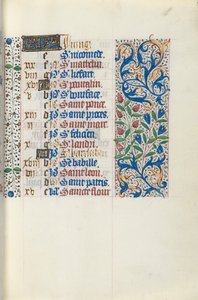 Órakönyv Rouen használata: fol. 51r, c. 1470. alkotó: Master of the Geneva Latini