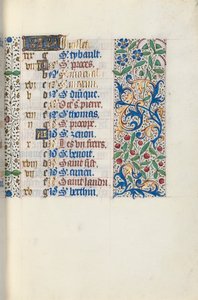 Órakönyv Rouen használata: fol. 7r, c. 1470. alkotó: Master of the Geneva Latini