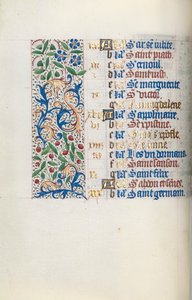 Órakönyv Rouen használata: fol. 7V, c. 1470. alkotó: Master of the Geneva Latini