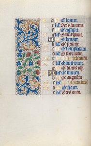 Órakönyv Rouen használata: fol. 8V, c. 1470. alkotó: Master of the Geneva Latini