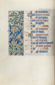 Órakönyv Rouen használata: fol. 9v, c. 1470. alkotó: Master of the Geneva Latini