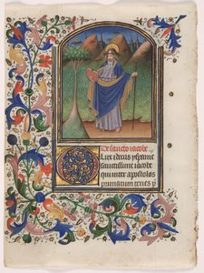 Levél az órák könyvéből: Nagy Szent Jakab, c. 1440-1450. alkotó: Master of the Gold Scrolls