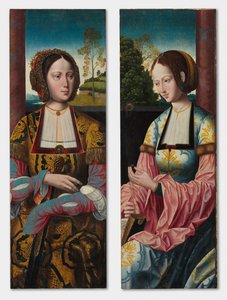 Szent Katalin és Szent Borbála páros, c. 1520.