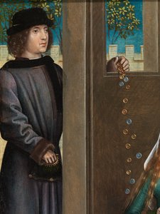 Részlet a Szent Miklós Jótékonyságról, a Szent Miklós-oltárról, 1486-93 körül (olaj, tábla)