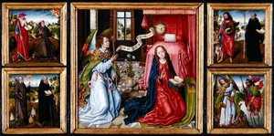 Az Angyali üdvözlet triptichonja, 1483 körül (olaj, tábla)