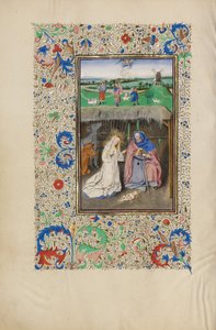 A születés és a pásztoroknak szóló igehirdetés alkotó: Master of the Llangattock Hours