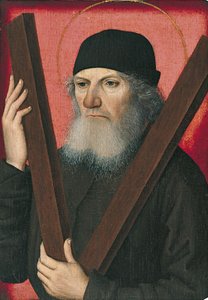 Egy férfi portréja Szent Andrásként alkotó: Master of the Magdalen Legend