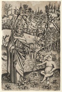 Szent Ágoston és a gyermek a tengerparton alkotó: Master of the Nuremberg Passion