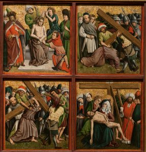 Oltárkép Krisztus passiójával, 1440 körüli évek (olaj és arany, fa)