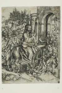 Krisztus bevonulása Jeruzsálembe alkotó: Master of the Strache Altar