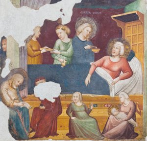A baptista születése, 14. század első fele (leválasztott freskó) alkotó: Master of the Urbino Coronation
