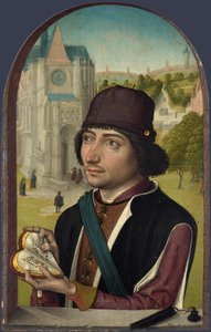 Egy fiatalember portréja alkotó: Master of the View of Saint Gudula