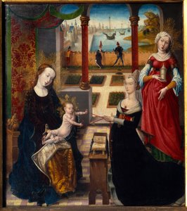Szűz és Szent Mária Magdolna festménye a Sainte-Gudule-i látkép mesterétől (XV. század) (ec.flam.) 1475 Liege Szépművészeti Múzeum