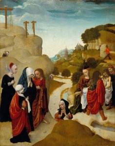 Krisztus temetése, 1490 körül (olaj, tábla) alkotó: Master of the Virgo Inter Virgines
