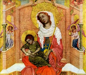 „Kladsko Madonna”, részlet, c1350, 1955.