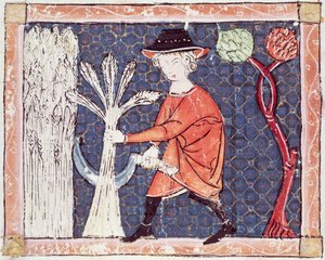Fol.58v július: Az aratás