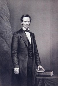 Abraham Lincoln, a "The Drawing-Room Portrait Gallery of Emminent Personages" című kötetből. alkotó: Mathew (after) Brady