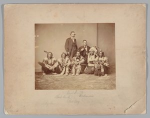 J. E. Smith tábornok és indiánok alkotó: Mathew B. Brady