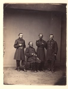 William Ward tábornok és törzskara alkotó: Mathew B. Brady