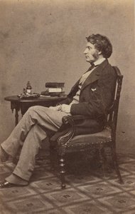 Charles Sumner carte-de-visite portréja, 1860-as évek. alkotó: Mathew Brady