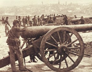 Szövetségi tüzérség az amerikai polgárháború alatt (1861-65) (f/w fotó)