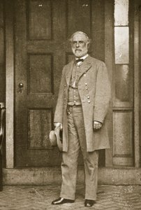 Robert E. Lee tábornok a richmondi háza előtt áll, 1865. április alkotó: Mathew B. Brady