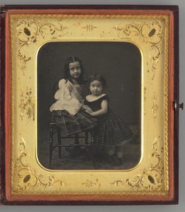 Névtelen portré két lányról, 1861. alkotó: Mathew Brady