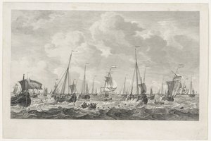 Heringhalászat, 1781 alkotó: Mathias de Sallieth