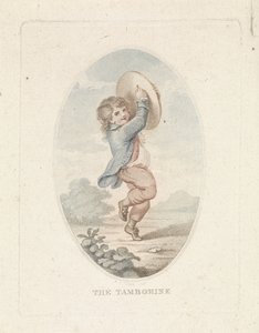 Fiú tamburával A tamborine (cím a tárgyon) alkotó: Mathias de Sallieth