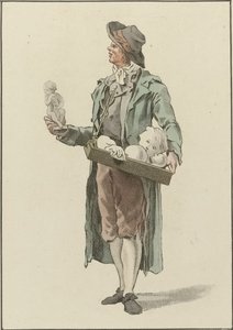 Utcai árus gipszfigurákkal alkotó: Mathias de Sallieth