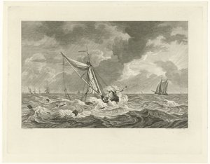 Klaas Ringels kapitány rakparti strandjai Texel közelében, 1778 alkotó: Mathias de Sallieth