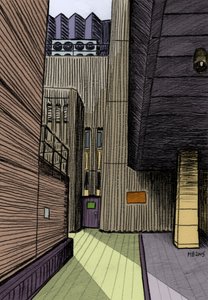 Hopton Street, SE1, 2015 (ceruza, digitális)