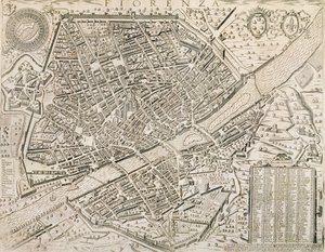 Firenze térképe, 1595 alkotó: Matteo Florimi