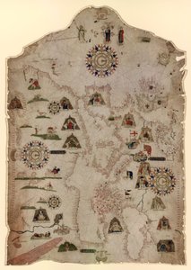 A Földközi-tenger, a Fekete-tenger, valamint Nyugat-Európa és Északnyugat-Afrika partjainak térképe, 1559 körül alkotó: Matteo Prunes