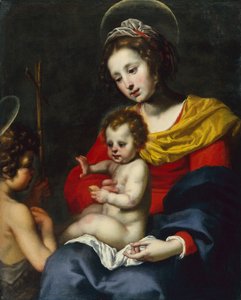 Madonna és gyermeke Keresztelő Szent János csecsemővel (olaj, vászon)