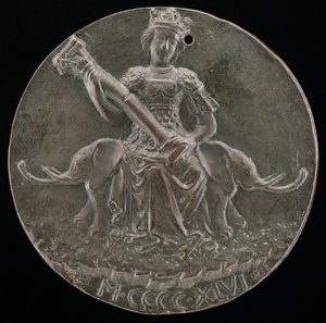 A Fortitude egy törött oszlopot tart [hátra], 1446.