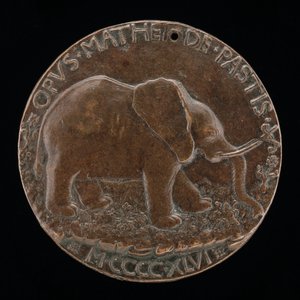A Malatesta elefánt a réten [fordítva], 1446.