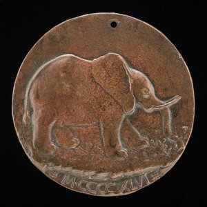 A Malatesta elefánt a réten [fordítva], 1446. alkotó: Matteo di Andrea de Pasti