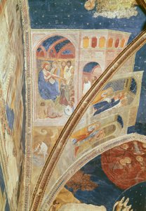 St. Martial halász elhívása, részlet a Tinel kápolna mennyezetéről, St. Martial életének jeleneteivel, 1344-45