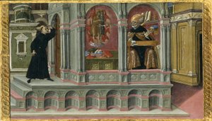Szent Ágoston látomása szent Jeromosról és Keresztelő Jánosról, 1476 alkotó: Matteo di Giovanni di Bartolo